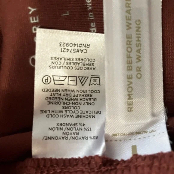 - New in package Loft Lou & Grey Leggings size Large reddish brown clay color - Picture 5 of 5